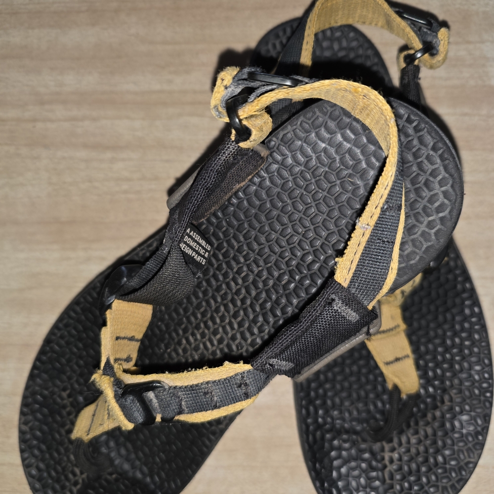 Black and Yellow Sandals